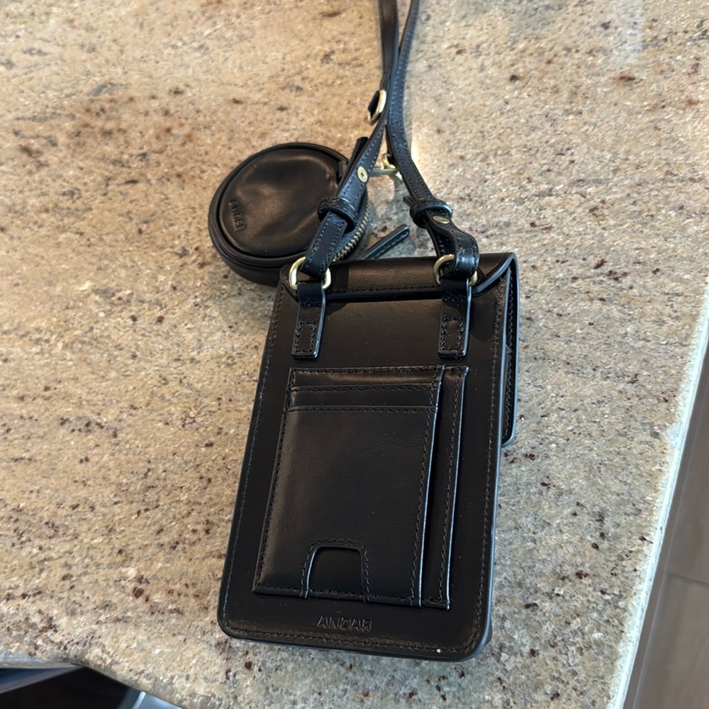Andar x Sarah Litvinchuk The Little Lou Leather Bag + Little Pouch Black NWOT